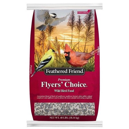 FEATHERED FRIEND Flyers' Choice Series Wild Bird Food, Premium, 40 lb Bag 14164